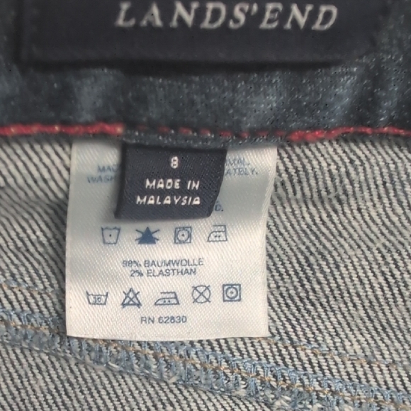 Womens Lands' End Dark Wash Straight Leg Jeans - Picture 5 of 5